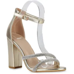 Damen High Heels in Gold