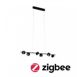 Paulmann 79784 LED Pendelleuchte Smart Home Zigbee Puric Pane 6x6W Schwarz