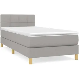 vidaXL Boxspringbett 100 x 200 cm Hellgrau