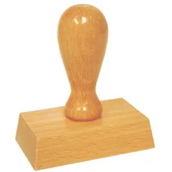 OTTO Office Textstempel aus Holz mit 5-7 Textzeilen und Logo braun, 5.6x7.2x3 cm