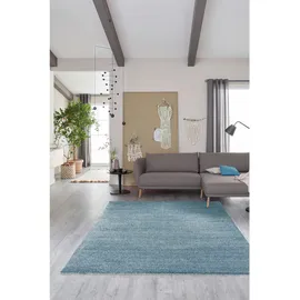 Schöner Wohnen SCHÖNER WOHNEN-Kollektion Webteppich Pure 160 x 230 cm Polypropylen Blau Türkis