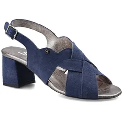 Dunkelblaue Sandalen Lamanti Modische Lederschuhe, 38