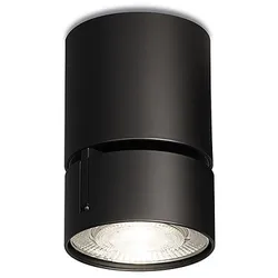 LED-Deckenaufbauleuchte Wittenberg 4.0 Fernrohr Mawa Design schwarz matt, Designer Jan Dinnebier, 11.6 cm