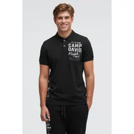 Camp David Poloshirt schwarz M