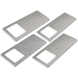 Kalb Material Für Möbel kalb LED Unterbauleuchten Silber 5W sehr flache Küchenleuchte Touchdimmfunktion 4er Set Neutralweiß