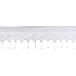 Querbehang "Attersee" Gr. 1, weiß, B:125cm H:35cm, Baumwolle, HOSSNER - ART OF HOME DECO, Gardinen