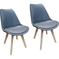 Hti-Living Esszimmerstuhl 2er Set Atlanta Grau