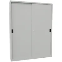 Pavoy Schiebetürenschrank Stahl 1950x1500x400 mm lichtgrau 8 Böden