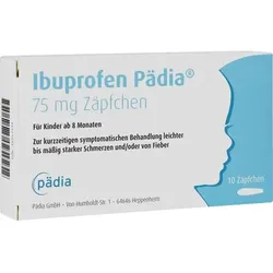 IBUPROFEN Pädia 75 mg Zäpfchen 10 St