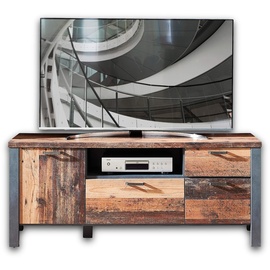 Stella Trading Innostyle Cardiff TV-Lowboard Holzwerkstoff Used Style Optik Dark 154x62x50 cm