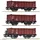 Roco 3-tlg. Set: Offene Güterwagen DR 6600146 H0