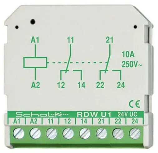 Schalk Doppelrelais RDWU14 24V UC 2 Wechsler UP