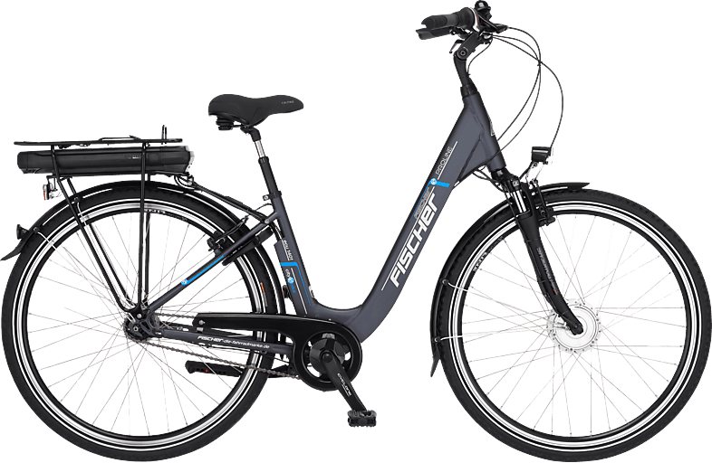 FISCHER CITA ECU 1401 Citybike (Laufradgröße: 28 Zoll, Rahmenhöhe: 44 cm, Damen-Rad, 522 Wh, Schwarz matt)