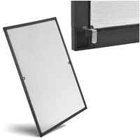 Juskys Fliegenschutzgitter mit Aluminiumrahmen 100 x 120 cm anthrazit