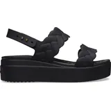 Wedges Plateau Sandalen Schwarz 39/40 EU