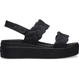 Crocs Brooklyn Low Wedges Plateau Sandalen, Schwarz, 39/40 EU