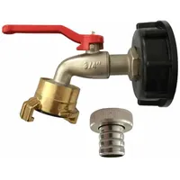 Boni-Shop® IBC Adapter Set mit S60 Grobgewinde 3/4 Zoll Wasserhahn