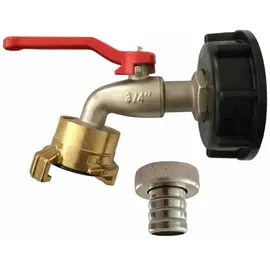 Boni-Shop® IBC Adapter Set mit S60 Grobgewinde 3/4 Zoll Wasserhahn