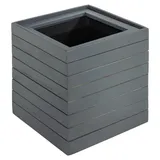 prestige home living outdoor Quadratischer Pflanzkübel 30 x 30 x 35 cm Anthrazit