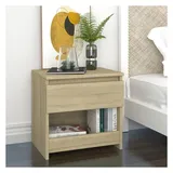 vidaXL Nachtschrank Sonoma-Eiche 40 x 30 x 39 cm Braun