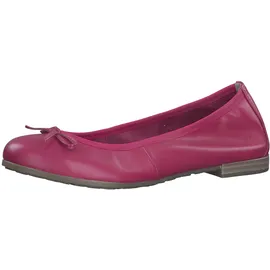 Marco Tozzi Damen Ballerinas aus Leder mit Schleife, Rosa (Pink), 37 EU