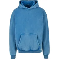 URBAN CLASSICS Stone Washed Kapuzenpullover Royal 4XL
