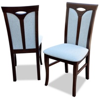 JVmoebel Stuhl, Esszimmer 1x Stuhl Stühle Polster Holz modern Designer blau
