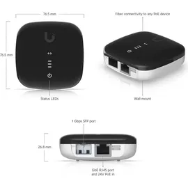 UBIQUITI networks Ubiquiti UF-AE 1000 Mbit/s, SFP, SFP+, Schwarz, Kompakt