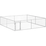 vidaXL Outdoor-Hundezwinger Verzinkter Stahl 4 x 4 x 1 m