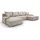 lookway Ecksofa LAVIO U mit Schlaffunktion und Bettkasten 3-Sitzer Beige