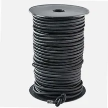 WERKA PRO Schwarzes elastisches Spannseil Verschiedene Längen 4 mm x 50 Meter auf Spule