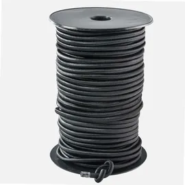 WERKA PRO Schwarzes elastisches Spannseil Verschiedene Längen 4 mm x 50 Meter auf Spule