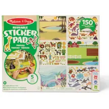 Melissa & Doug Wiederverwendbares Stickerbuch Lebensräume 5 Motivseiten 150 Sticker