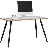 VCM my office Salia Schreibtisch weiß rechteckig, 4-Fuß-Gestell schwarz 138,0 x 50,0 cm