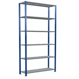 Schulte Lagertechnik Fachbodenregal Stahlblech 2500 x 1300 x 400 mm enzianblau/verzinkt