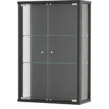 fif Möbel Hängevitrine ¦ schwarz ¦ Maße (cm): B: 56 H: 82 T: 25,2