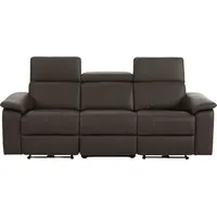 3-Sitzer HOME AFFAIRE "Binado", braun, B:211cm T:99cm, Webstoff (95% Polyester/5% Nylon), Sofas, mit manueller oder elektrischer Relaxfunktion mit USB-Anschluss