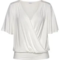 LASCANA Wickelshirt Damen creme Gr.32/34