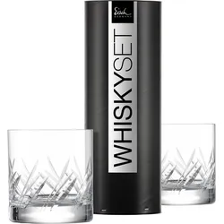 Whiskyglas EISCH "GENTLEMAN", transparent, H:9,5cm Ø:8,9cm, Kristallglas, Trinkgefäße, Handarbeit, geschliffen, 400 ml, 2-teilig, Made in Germany
