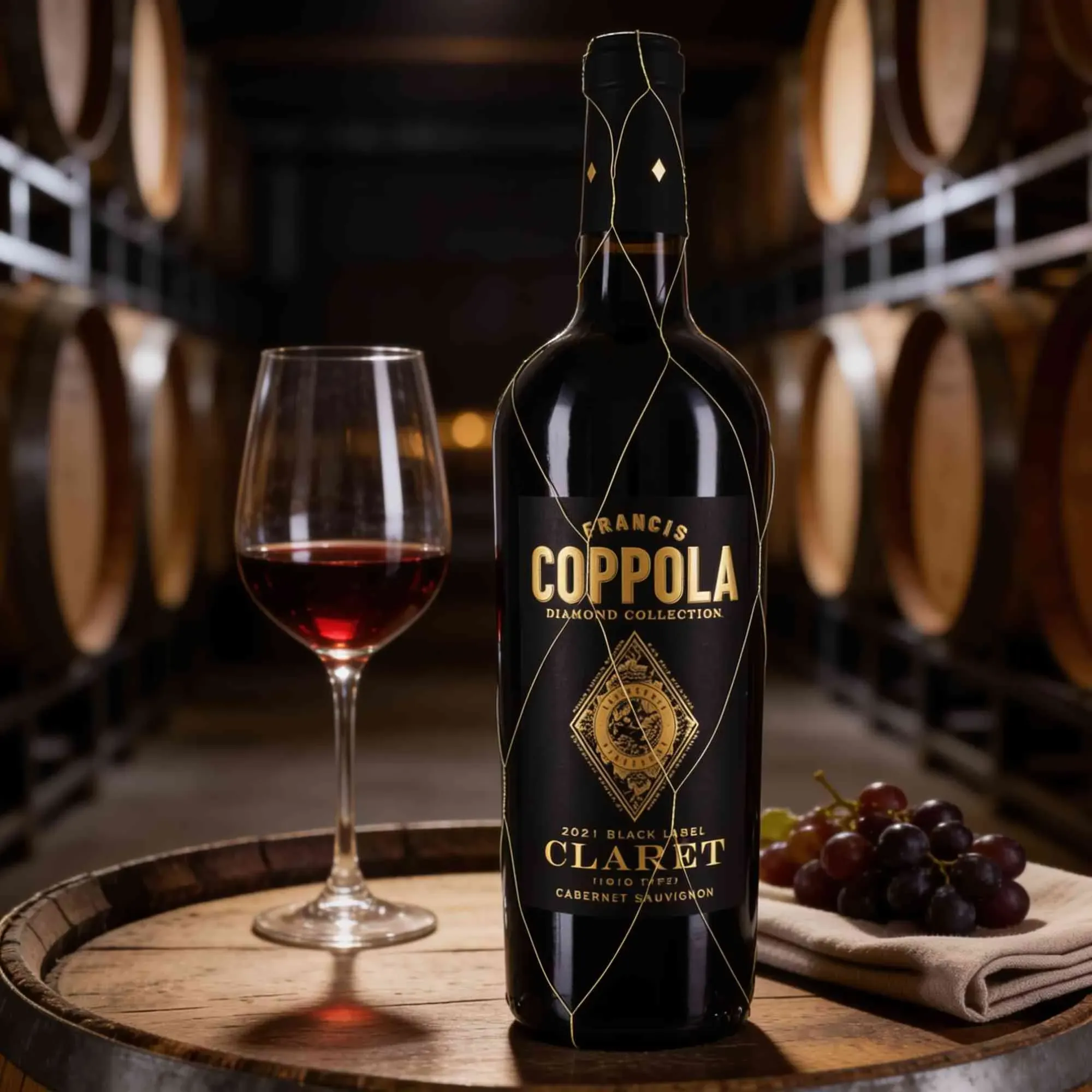 Francis Ford Coppola Winery 2021 Francis Ford Coppola Claret Black Label Cabernet Sauvignon 2021 Cabernet Franc,Cabernet Sauvignon,Malbec,Merlot,Petite Verdot USA