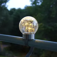 StarTrading LED Solar Kugel 3in1 Balkonleuchte Tischlampe Wegleuchte D:12cm