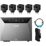 Anker Balkonkraftwerk Speicher Anker SOLIX Solarbank 4 E5000 Pro, 2500 W, LiFePO4, (Solarbank 4 E5000 Pro), mit smart meter gen2
