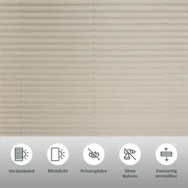 MY HOME Plissee MY HOME "Willa" Gr. 4, natur, B:70cm H:130cm, Obermaterial: 100% Polyester, Plissees, NEUHEIT in Leinenoptik