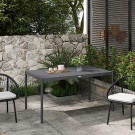 Outsunny Gartentisch 145 x 90 x 74 cm Dunkelgrau
