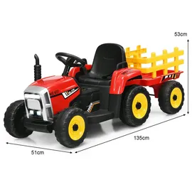 Costway Elektrotraktor 12V 3-Gang rot (nicht verfügbar)