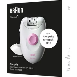 Braun Silk-épil 1 1-010 weiß/rosa