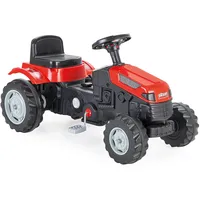 Lemodo Trettraktor ab 3 Jahre | Kinder Traktor in rot| Traktor zum draufsitzen | Kindertraktor mit Kettenantrieb | Trampeltrecker mit Hupe | Trettrecker für drinnen und draußen
