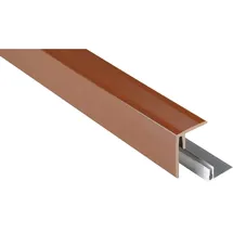 KOVALEX WPC Seitenabschluss 4,8 x 250 cm braun inkl. Befestigung
