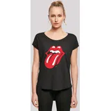 F4NT4STIC Long Cut T-Shirt The Rolling Stones Zunge in schwarz | Gr.: 5XL