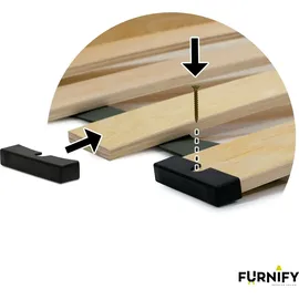furnify Rolllattenrost Lattenrost Rollrost | Bettrost Holzlatten Federleisten 70 x 140 cm